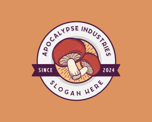 Retro Mushroom Fungi Logo