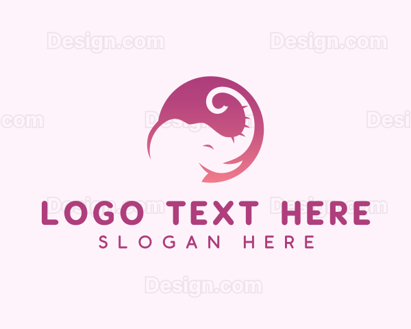 Cute Elephant Trunk Logo