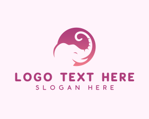 Cute Elephant Trunk logo