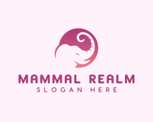 Cute Elephant Trunk logo