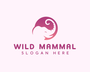 Cute Elephant Trunk logo