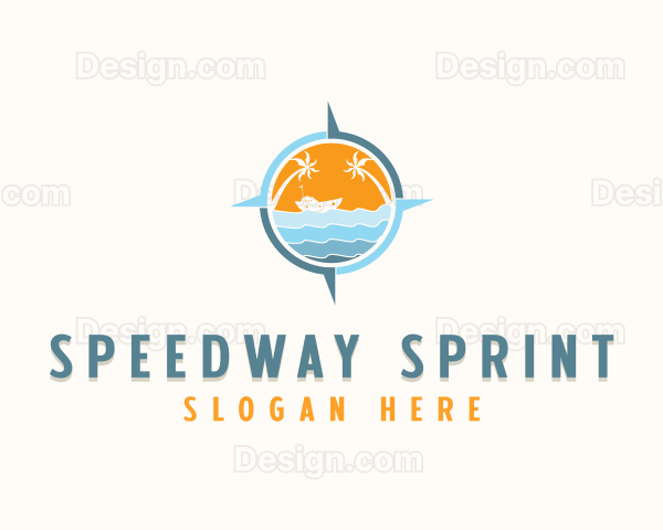 Tropical Vacation Destination Logo