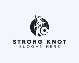 Strong Warrior Woman logo design