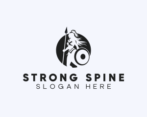 Strong Warrior Woman logo design