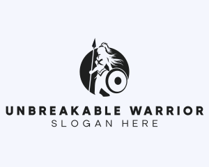 Strong Warrior Woman logo design