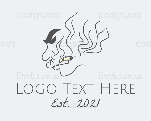 Mad Man Smoking Logo