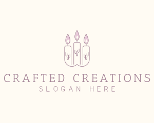 Candlelight Wax Candle logo design