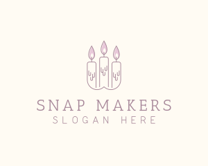 Candlelight Wax Candle logo design