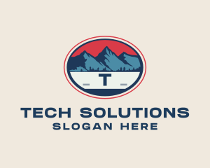 Mountain Peak Hiking Logo