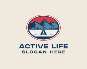 Mountain Peak Hiking logo design