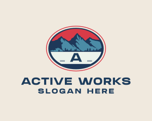 Mountain Peak Hiking logo design