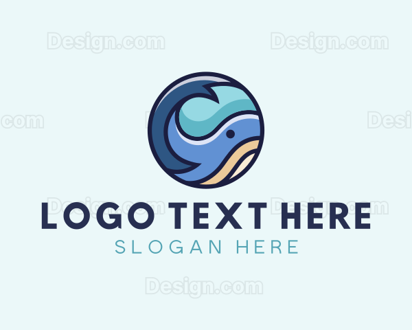 Cute Whale Animal Logo