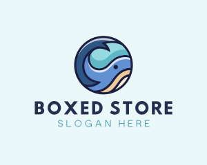 Cute Whale Animal  logo design