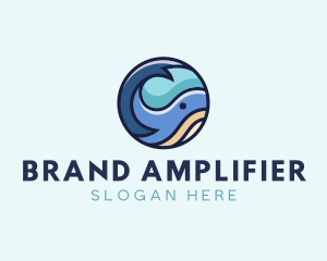 Cute Whale Animal  logo design