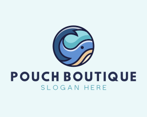 Cute Whale Animal  logo design