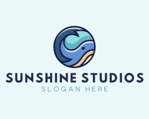 Cute Whale Animal  logo design