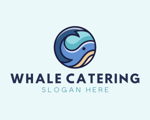 Cute Whale Animal  logo