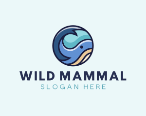 Cute Whale Animal  logo design