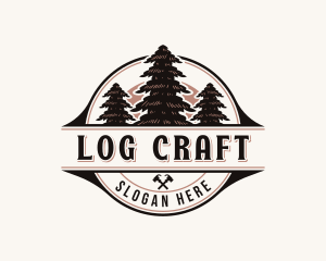 Tree Carpentry Logging logo design