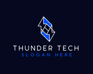 Lightning Tech Monoline  logo design