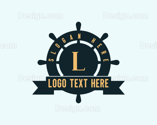 Sailor Wheel Nautical Logo