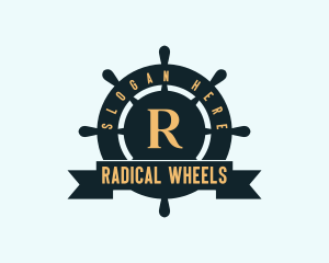 Sailor Wheel Nautical logo design