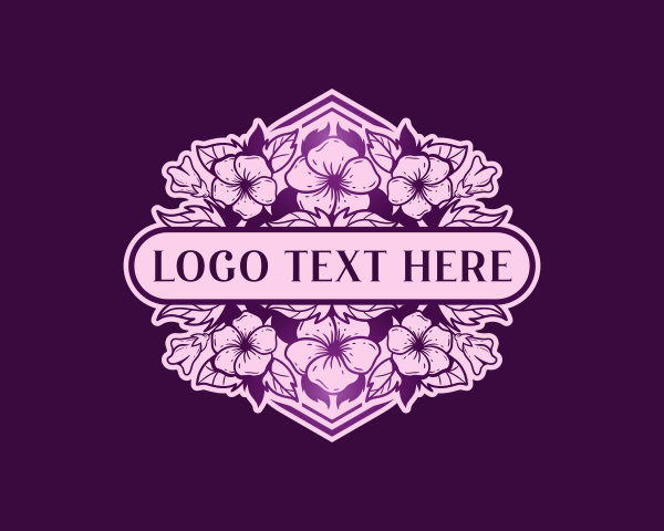 Bloom Flower Garden Emblem logo