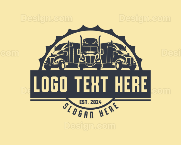 Freight Transportation Truck Logo