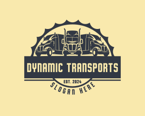 Freight Transportation Truck logo design