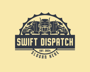 Freight Transportation Truck logo design