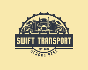 Freight Transportation Truck logo design