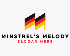 German Patriot Letter M logo design