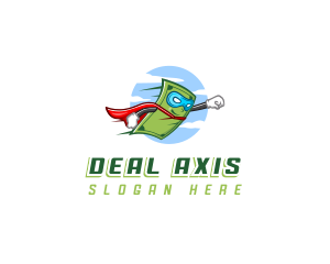 Superhero Money Cartoon logo