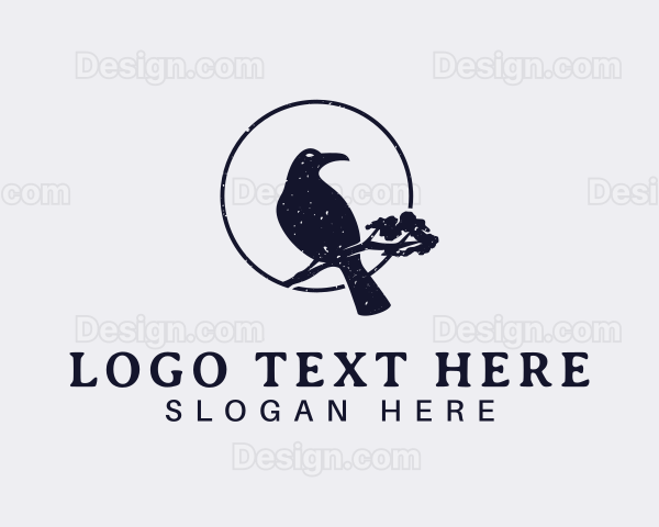 Rustic Crow Bird Logo