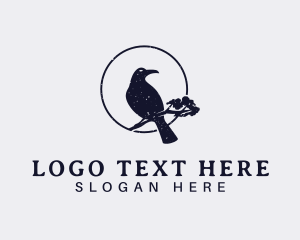 Rustic Crow Bird Logo