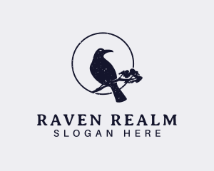 Rustic Crow Bird logo