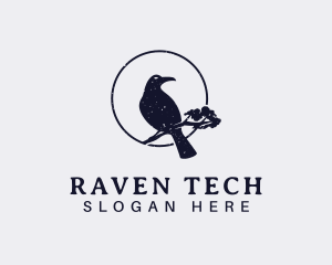 Rustic Crow Bird logo