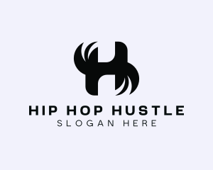 Swoosh Company Letter H logo design