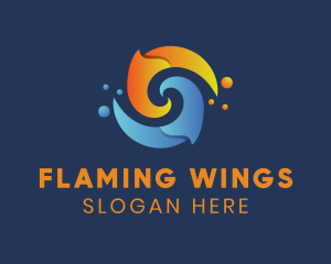 Spiral Liquid Flame logo design