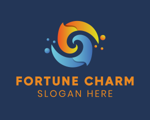 Spiral Liquid Flame logo design