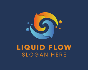 Spiral Liquid Flame logo design