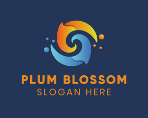 Spiral Liquid Flame logo design