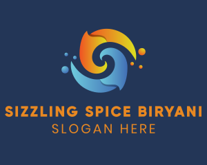 Spiral Liquid Flame logo design