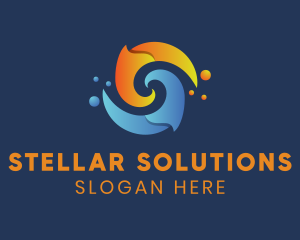 Spiral Liquid Flame logo design