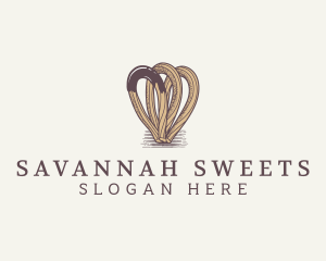 Sweet Churros Dessert logo design