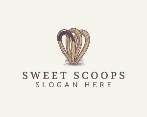 Sweet Churros Dessert logo design