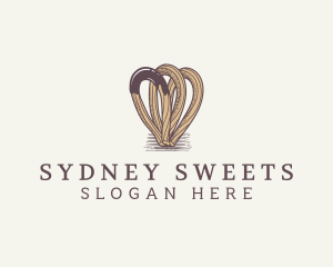 Sweet Churros Dessert logo design