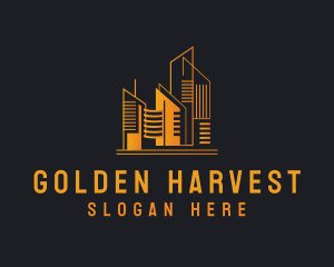 Golden Building Realtor logo design