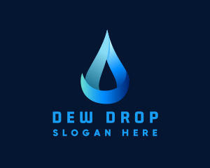 Gradient Natural Water Droplet logo
