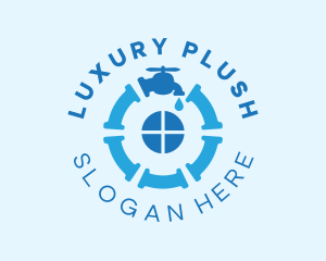 Faucet Pipe Plumbing Logo